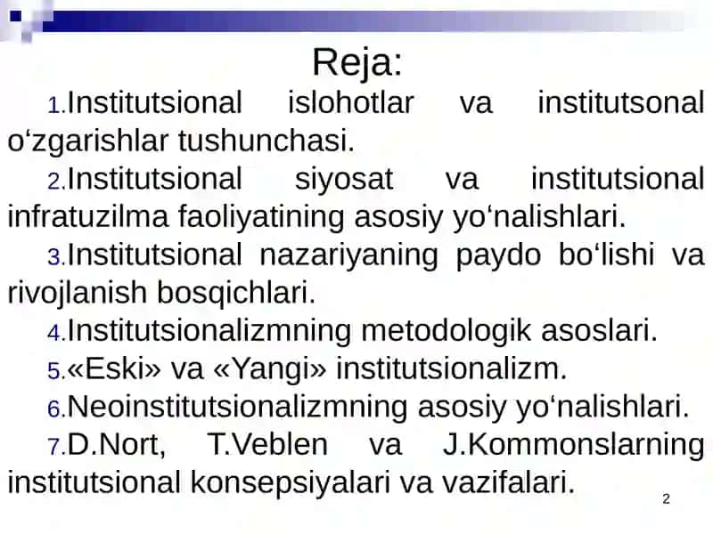 Institutsionaliqtisodiyot mazmunivatamoyillari 2