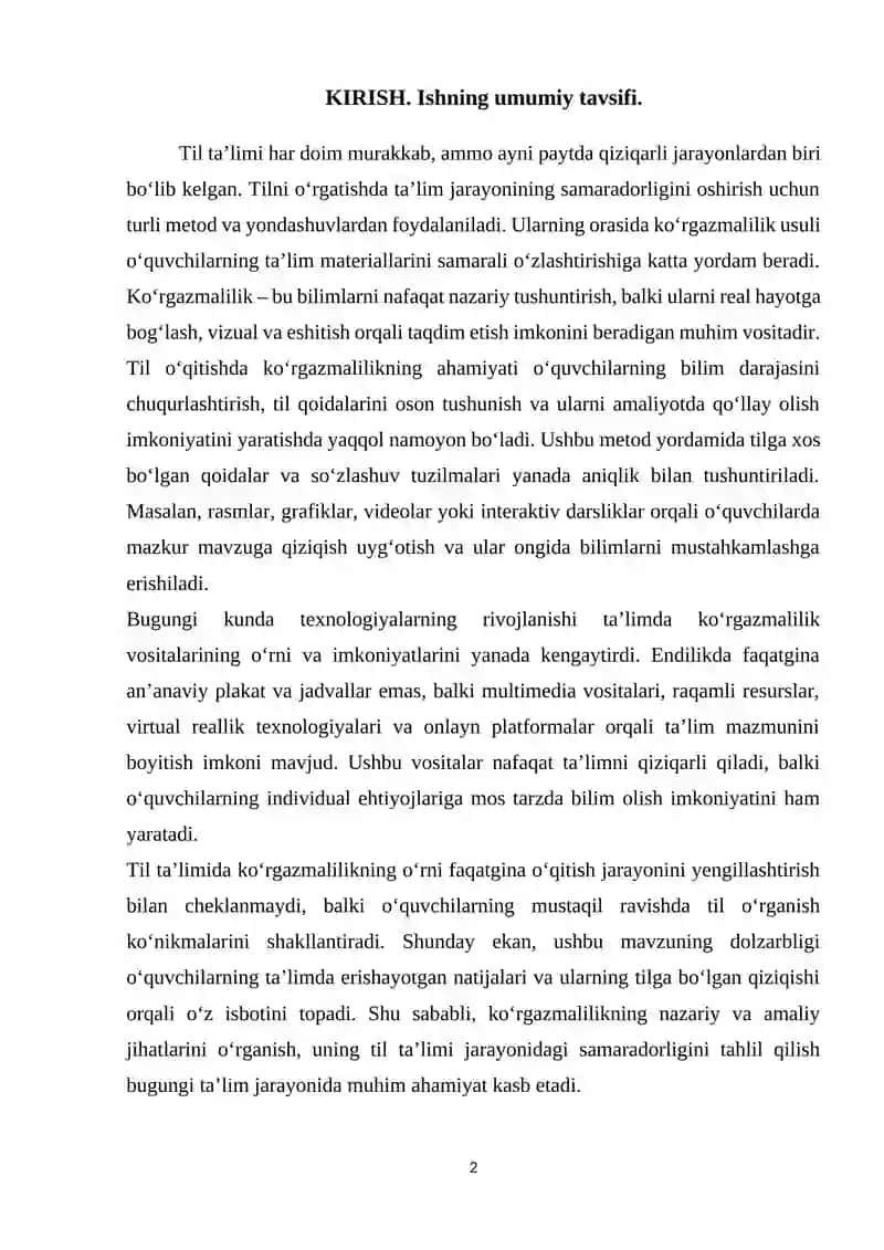 Til ta'limida ko'rgazmalilikning o'rni 2