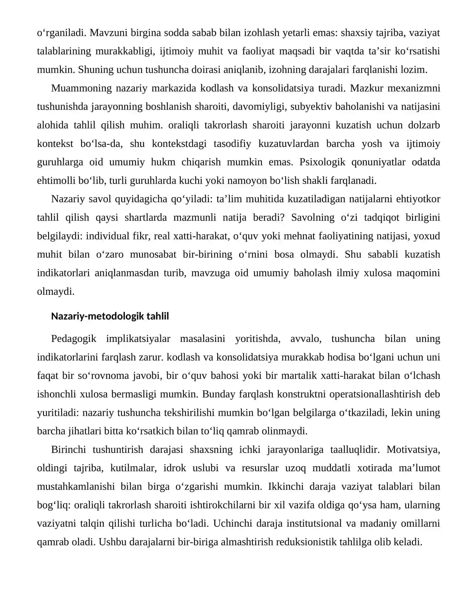 Uzoq muddatli xotirada ma’lumot mustahkamlanishi — ta’lim jarayonidagi ko‘rinishlari 2