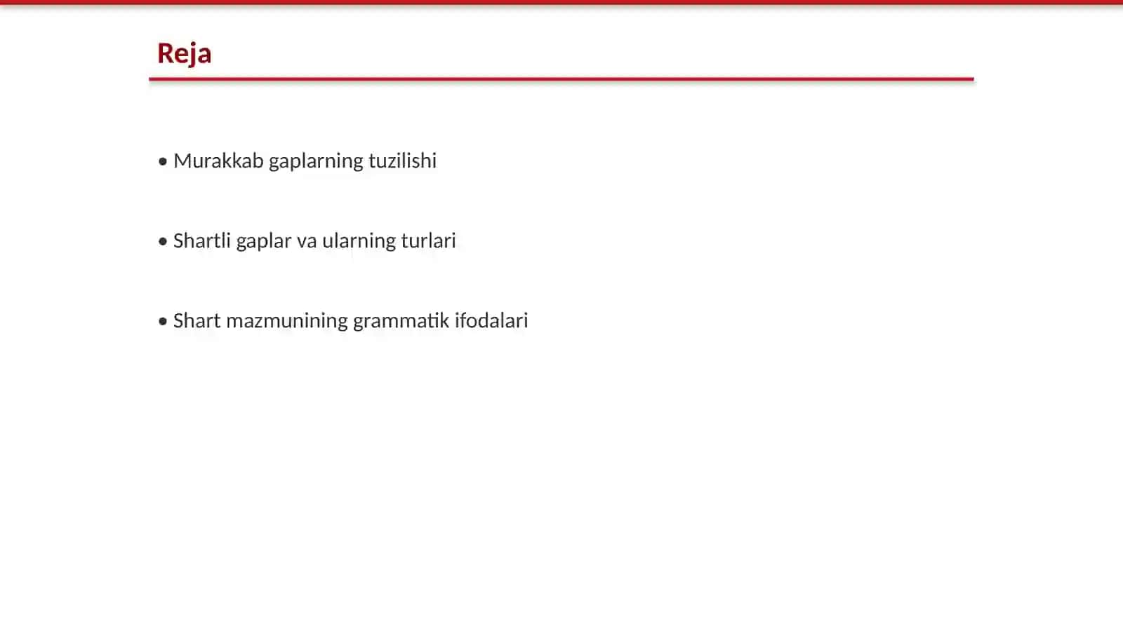 Murakkab gapda shart mazmunining ifodalanishi 2