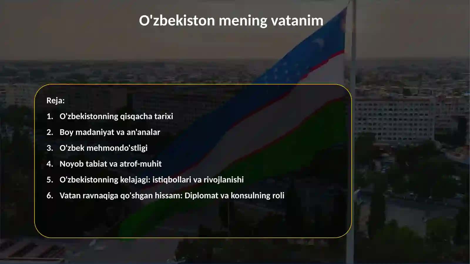 O'zbekiston mening vatanim 2