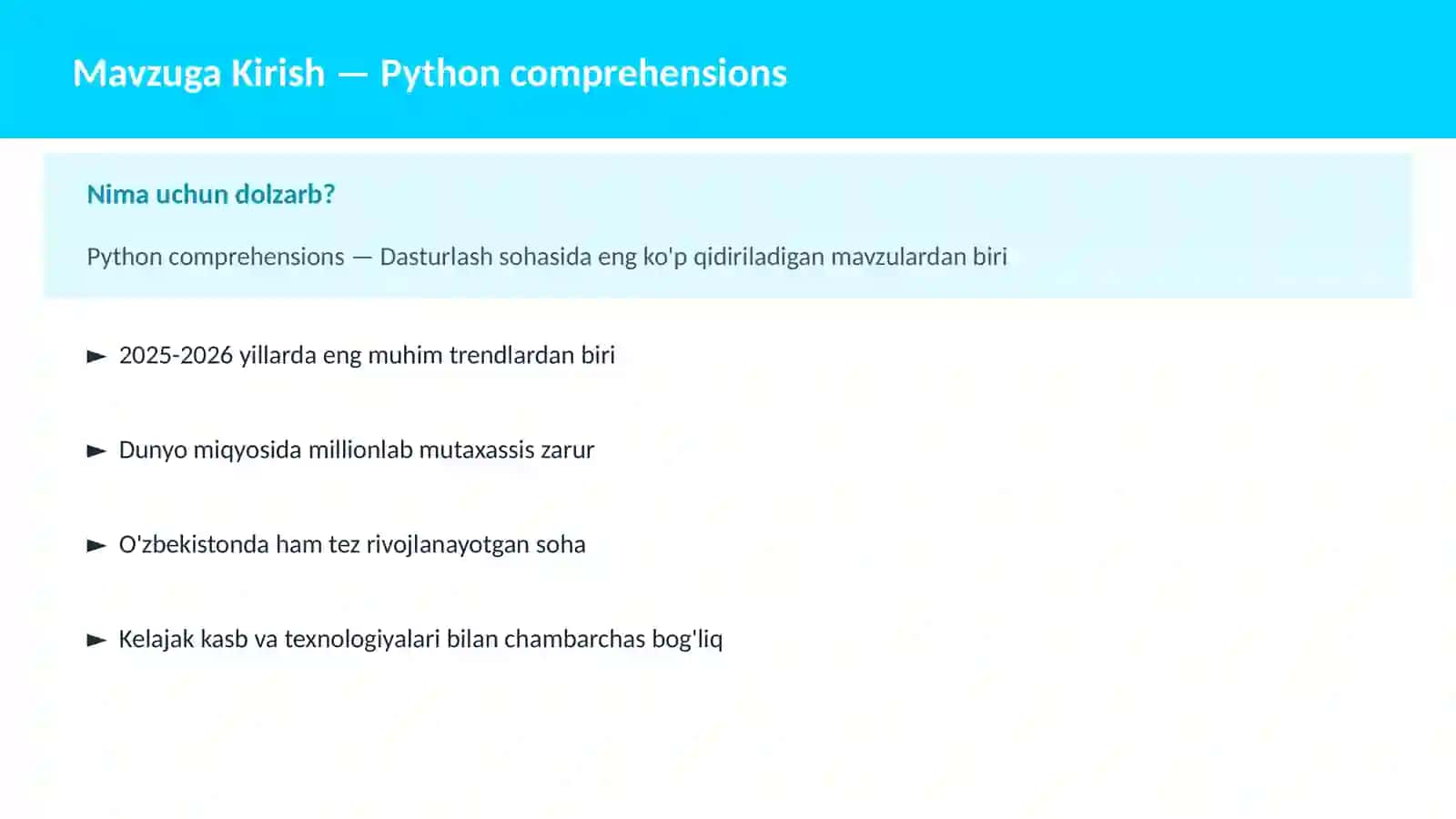 DASTURLASH | PYTHON DASTURLASH 2