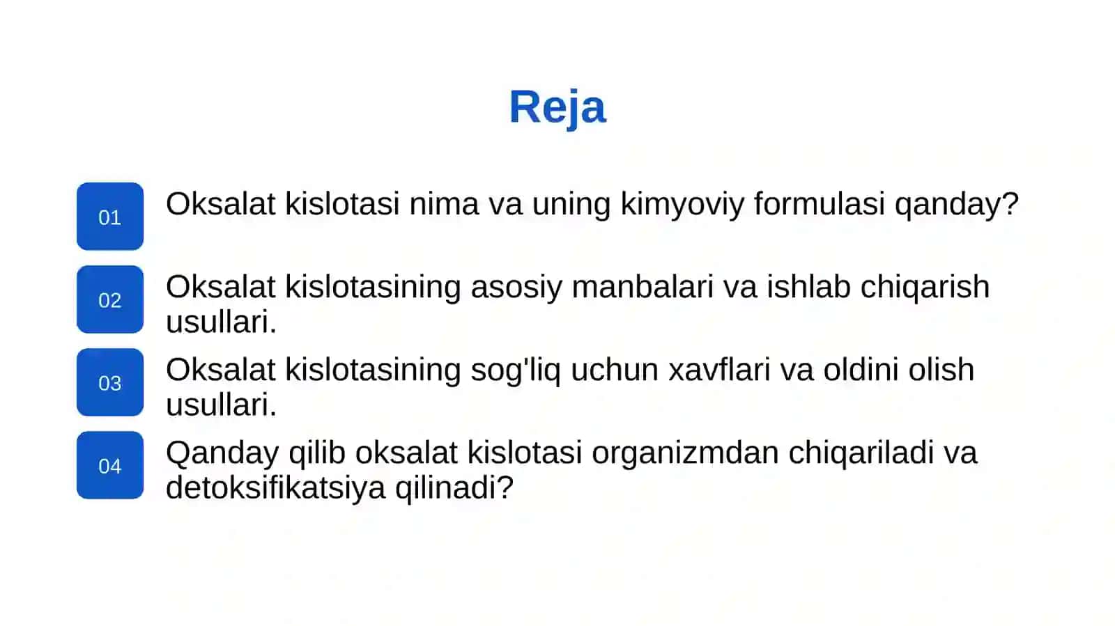 Oksalat  kislotani  olinishi 2