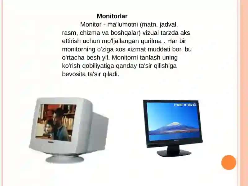 Zamonaviy monitorlar. LCD, LED 2
