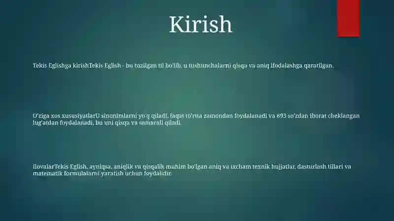 Tekis Egilish 2