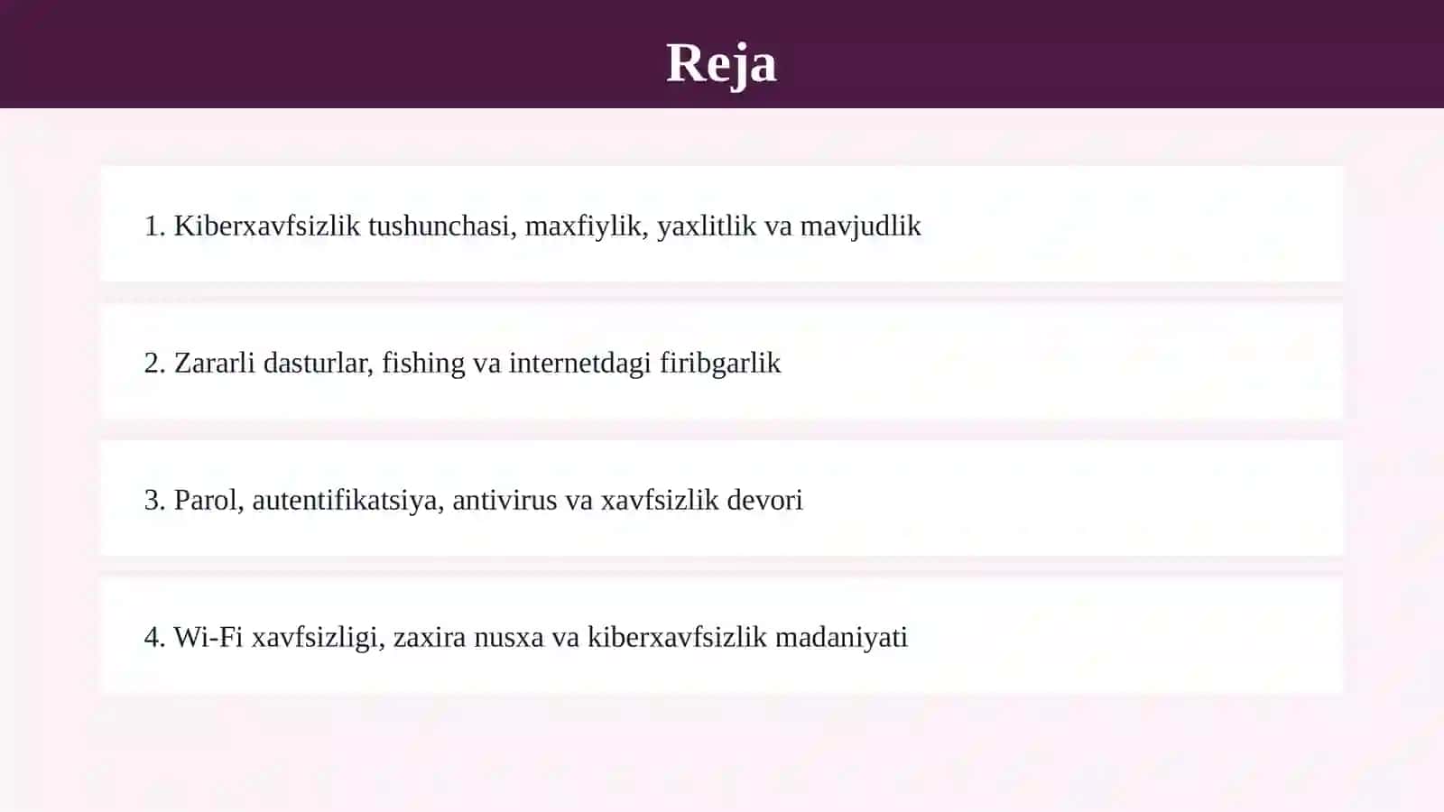 Kiberxavfsizlik va shaxsiy ma’lumotlarni himoya qilish 2