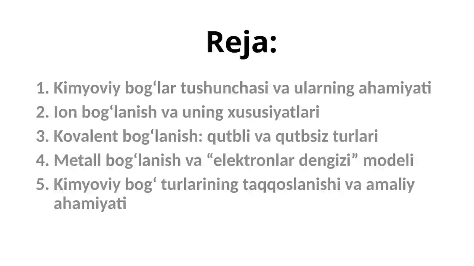 Kimyoviy bog‘lar 2