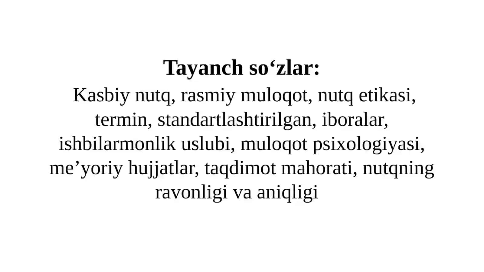 KASBIY NUTQDA MULOQOT QOIDALARI VA STANDARTLARI 2