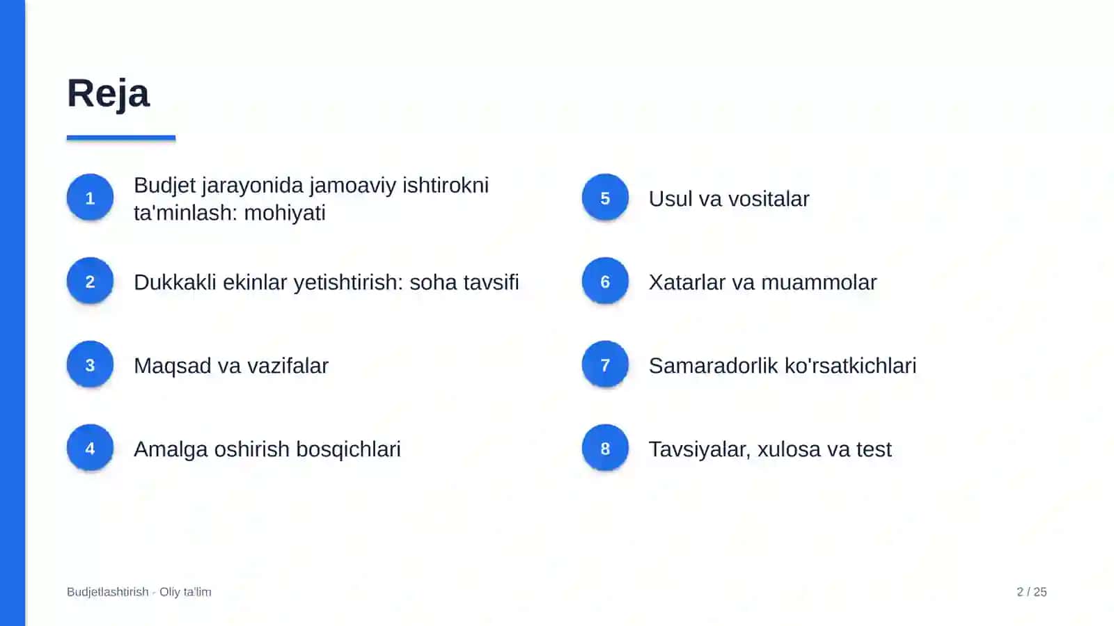 dukkakli ekinlar yetishtirishda budjet jarayonida jamoaviy ishtirokni ta'minlash 4927 2