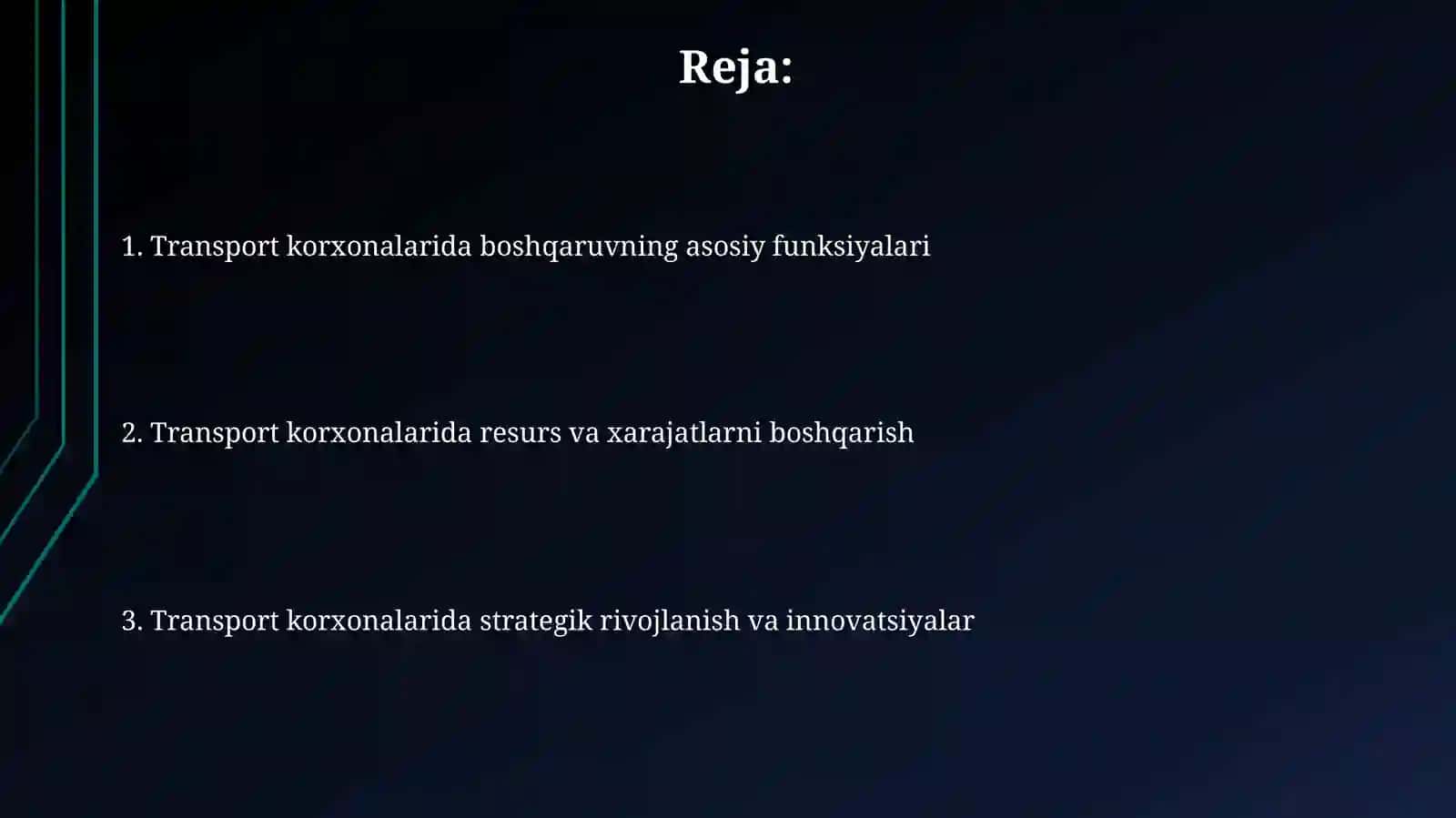 Trаnspоrt korxonalarida bоshqаrish 2