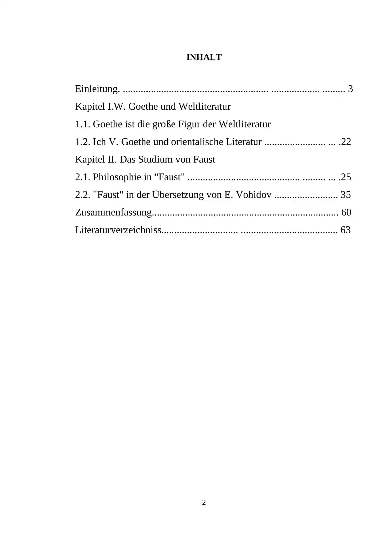 W. Goethe und Weltliteratur 2