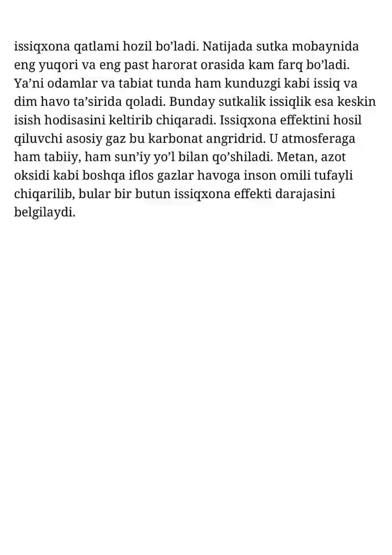 Global isishning yer yuziga ta’siri 2