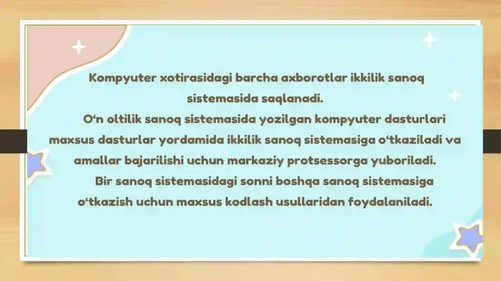 Ikkilik sanoq sistemasi 2