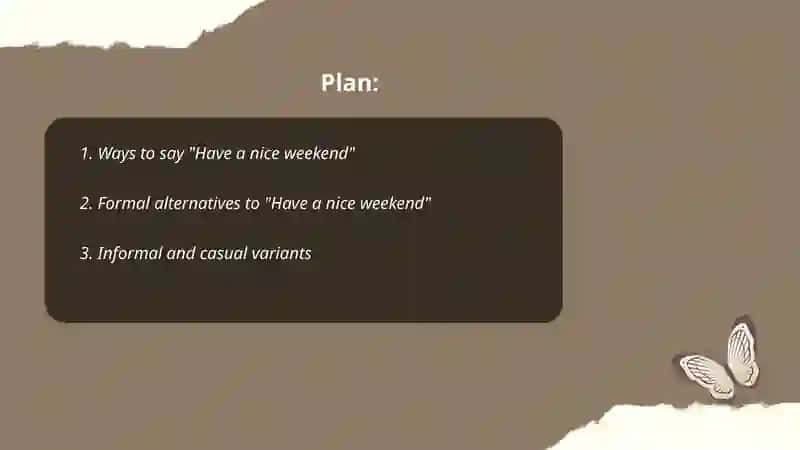 Expressing Good Wishes for the Weekend 2