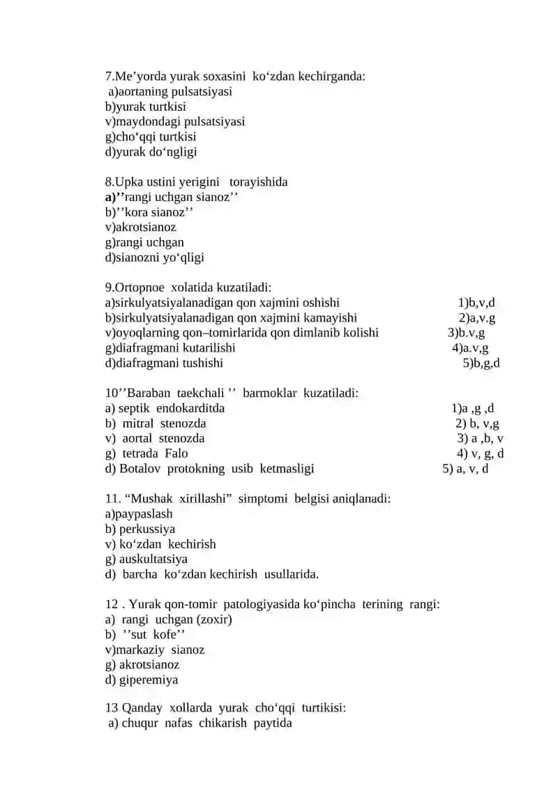 Testlar 2