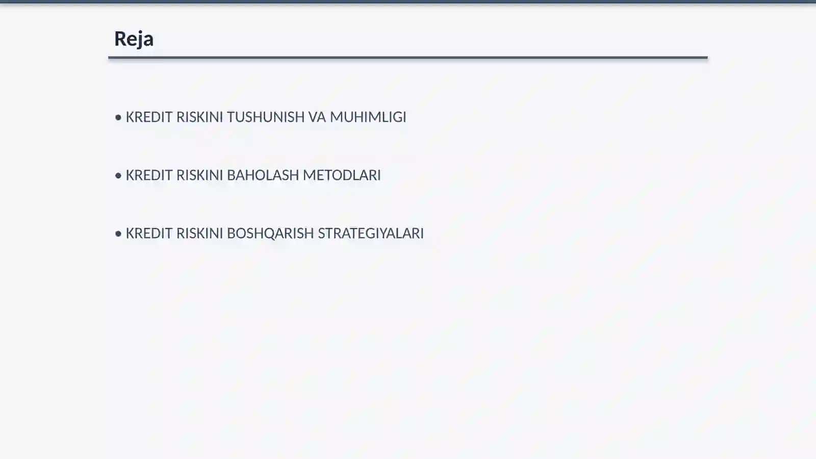 KREDIT RISKLARINI BOSHQARISH: BANKLAR UCHUN SAMARALI STRATEGIYALAR 2