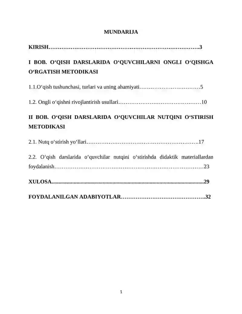 O‘QISH SAVODXONLIGI DARSLARIDA O‘QUVCHILAR NUTQINI O‘STIRISH 2