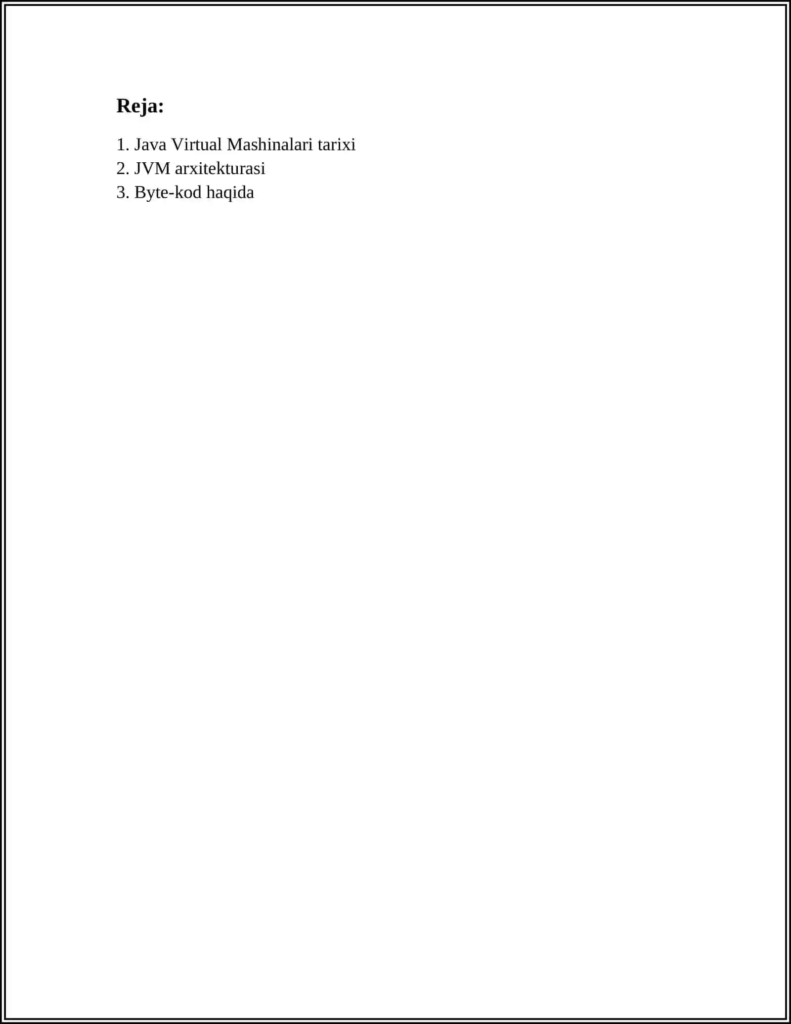 JAVA VIRTUAL MASHINALARI 2