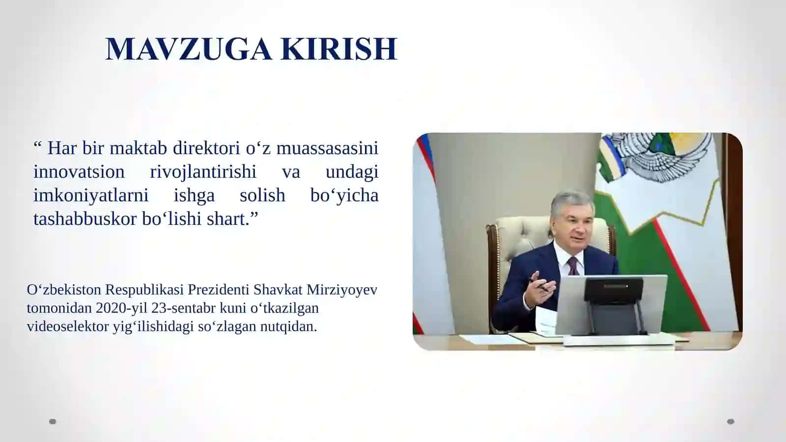 Har Birmaktab Direktoriy Muassasasini Innovatsion Rivojlantirish 2