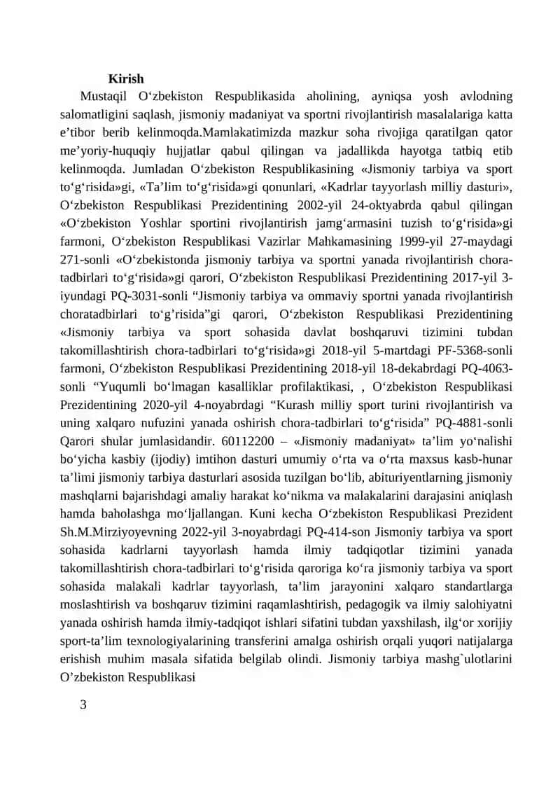 Jismoniy Madaniyat va Sportni Rivojlantirish 2