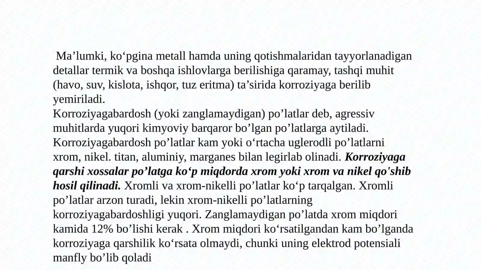 Korroziya, uning turlari va oldini olish choralari 2