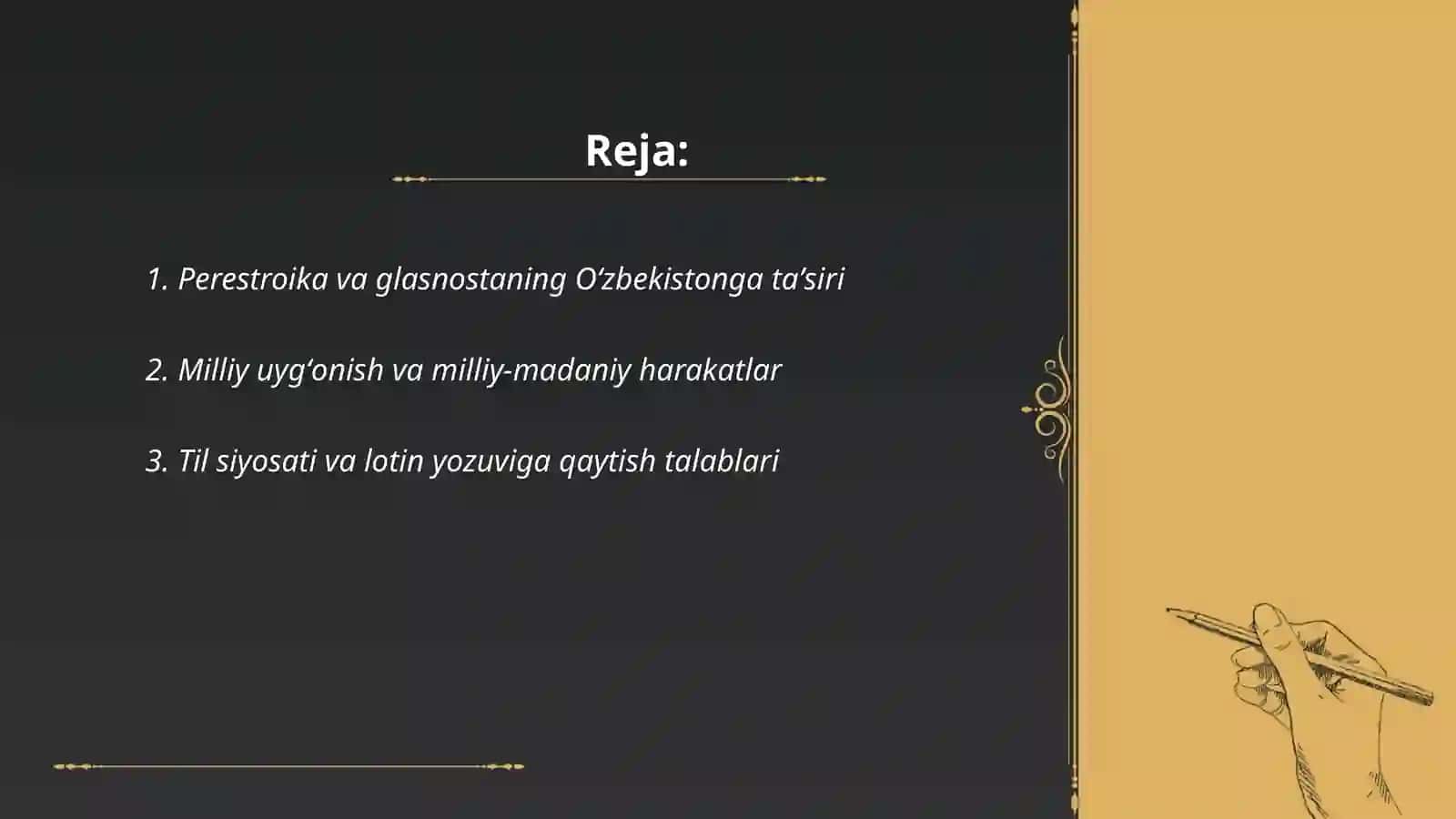 Mustaqillikga erishish arafasida O'zbekistonda ijtimoiy- siyosiy jarayonlar 2