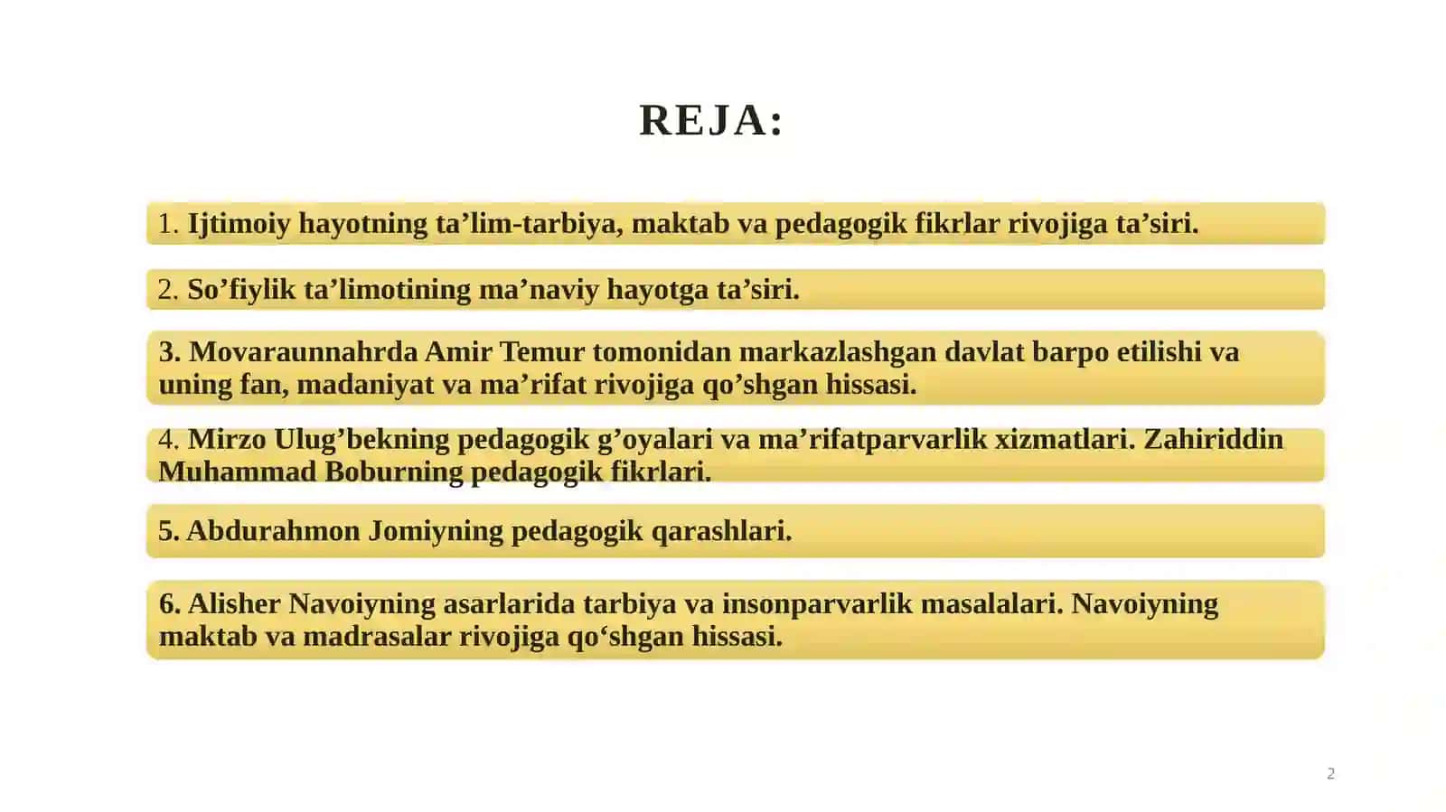 XIV ASRNING IKKINCHI YARMI VA XVI ASRDA MOVARAUNNAHRDA boshlang`ich MAKTABda tarbiya 2