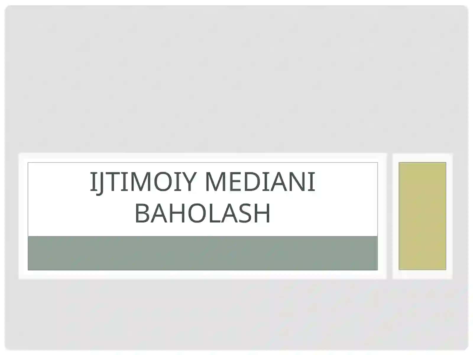 Saltanatning media savodxonlik fanidan tayyorlagan taqdimoti 2
