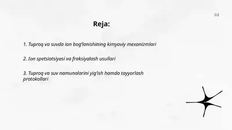Tuproq va Suvning Ifloslanishida Ion Bog'lanishni Birikmalarni Aniqlovchi 2
