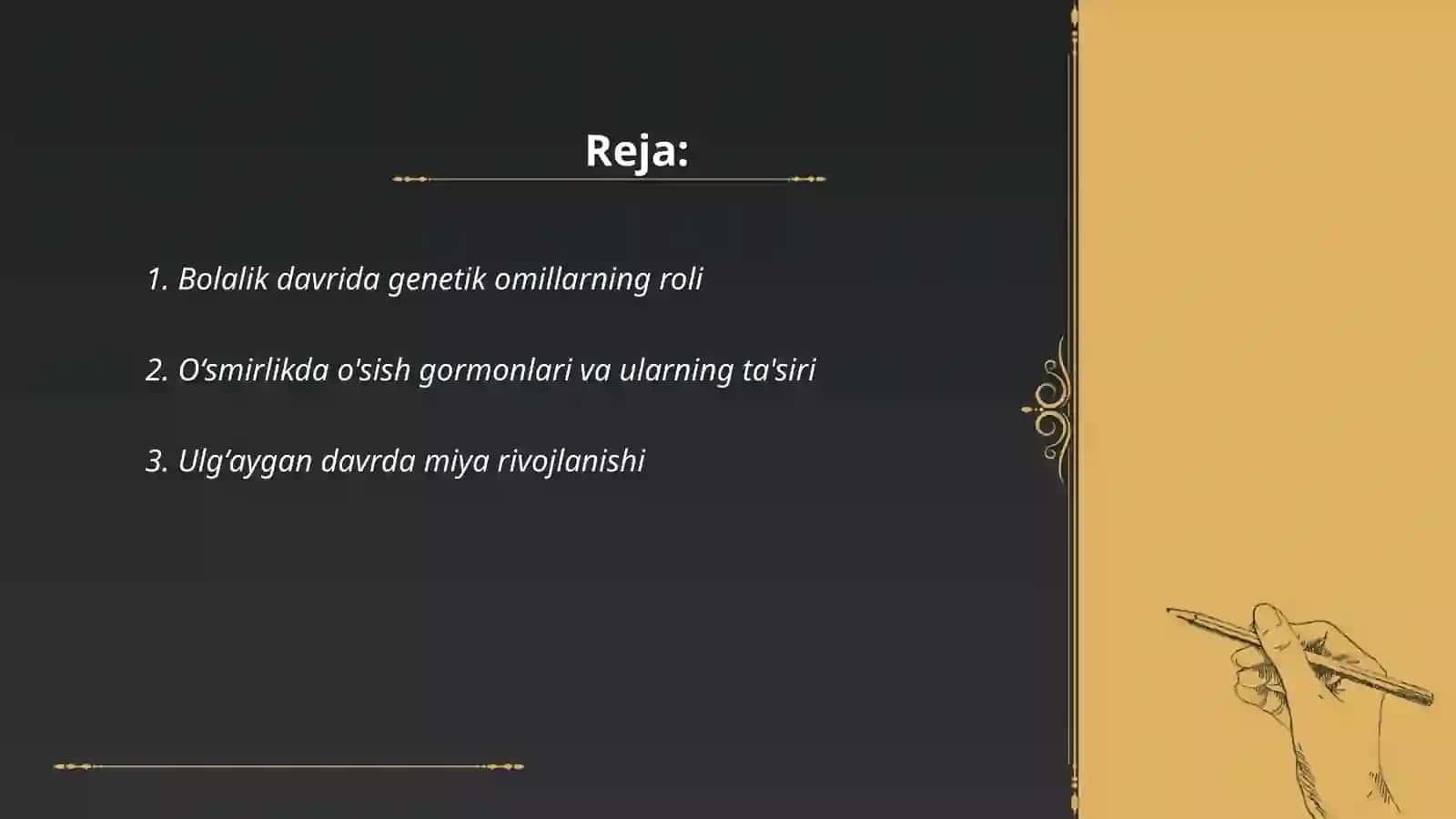 Bolalik oʻsmirlik va ulgʻaygan davrlarda biologik va ijtimoiy omillarning oʻzaro tasiri 2