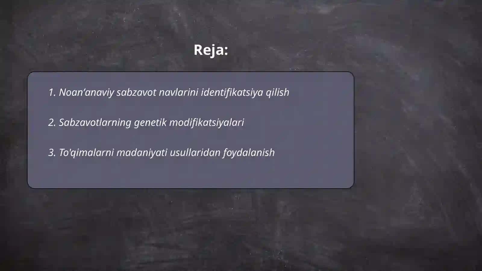 Noanʼanaviy sabzavotlarni yetishtirish biotexnalogiyasi 2
