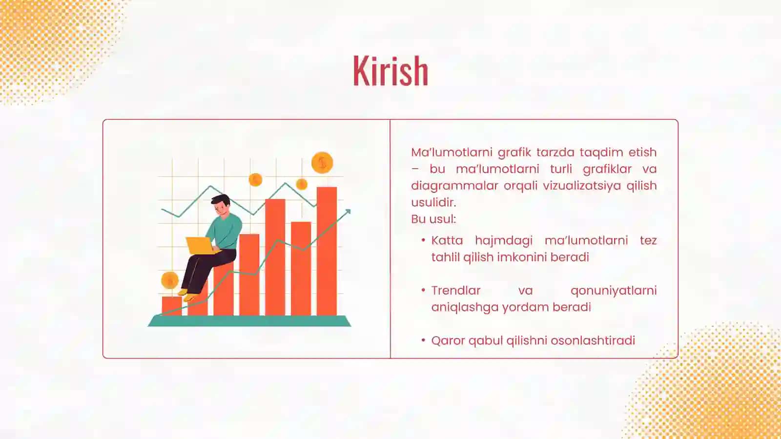 MA’LUMOTLARNI GRAFIK TARZDA TAQDIM ETISH 2