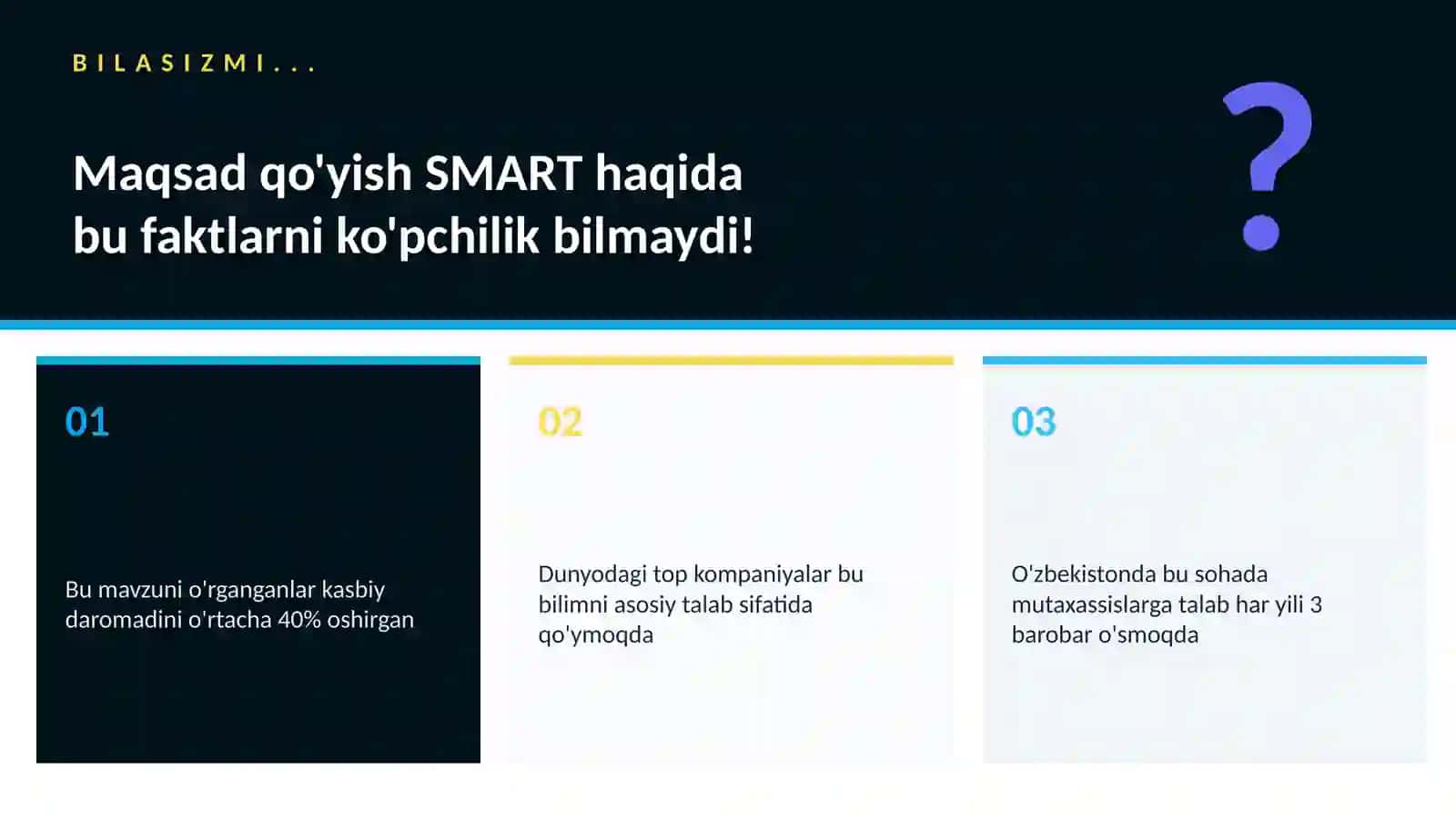 PSIXOLOGIYA VA SHAXSIY O'SISH Maqsad qo'yish SMART 2