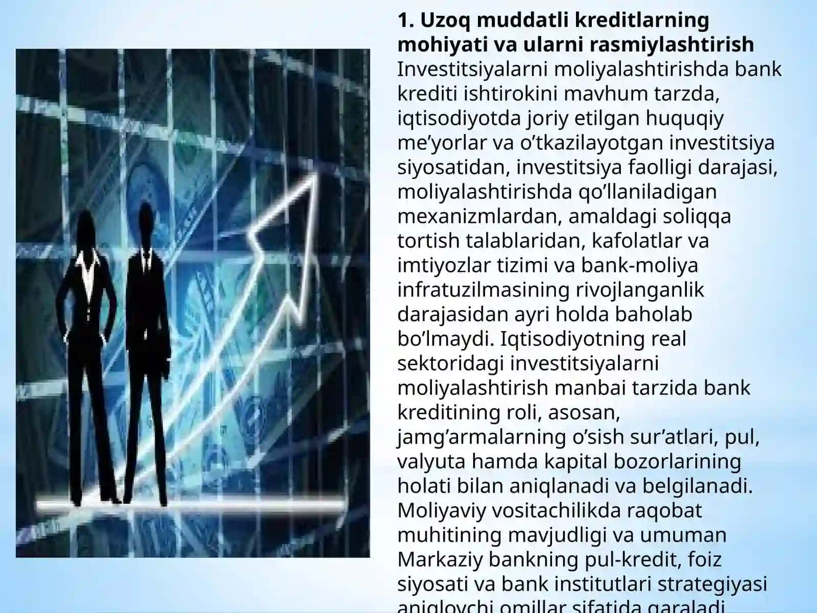 Investitsiya faoliyatini kreditlash 2