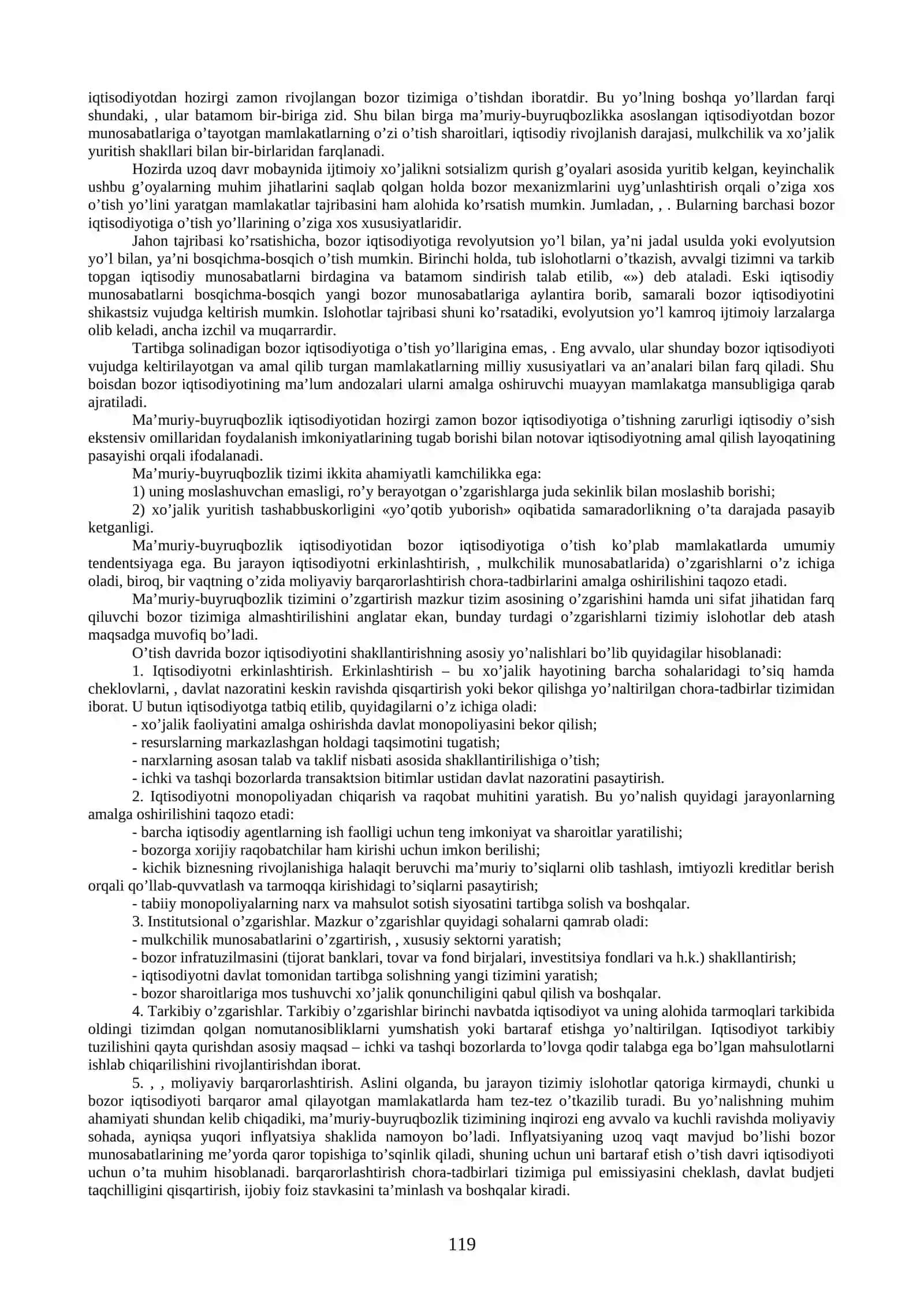 BOZOR IQTISODIYOTIGA O’TISH DAVRI VA UNING O’ZBЕKISTONDAGI XUSUSIYATLARI 2