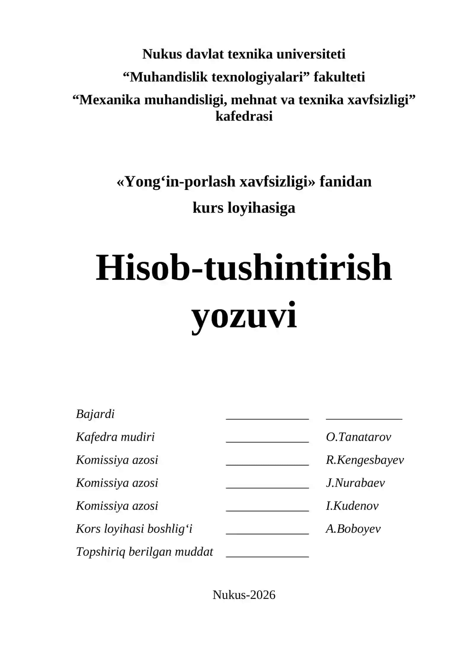 Yong'in va portlash xavfi bo'lgan obyektlarda avariya-qutqaruv va kechiktirib bo'lmaydigan ishlarni olib borish 2