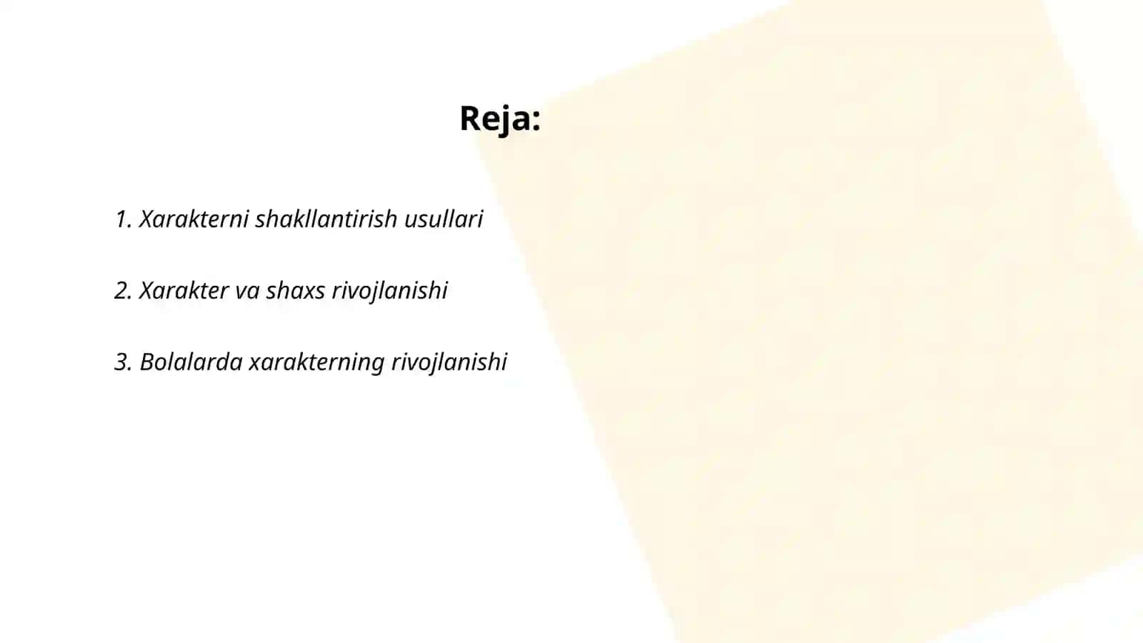 Xarakterni shakllantirish usullari 2