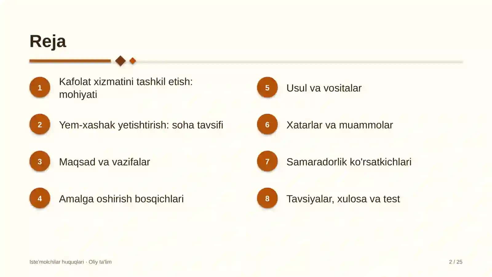 Yem-xashak yetishtirishda kafolat xizmatini tashkil etish 2