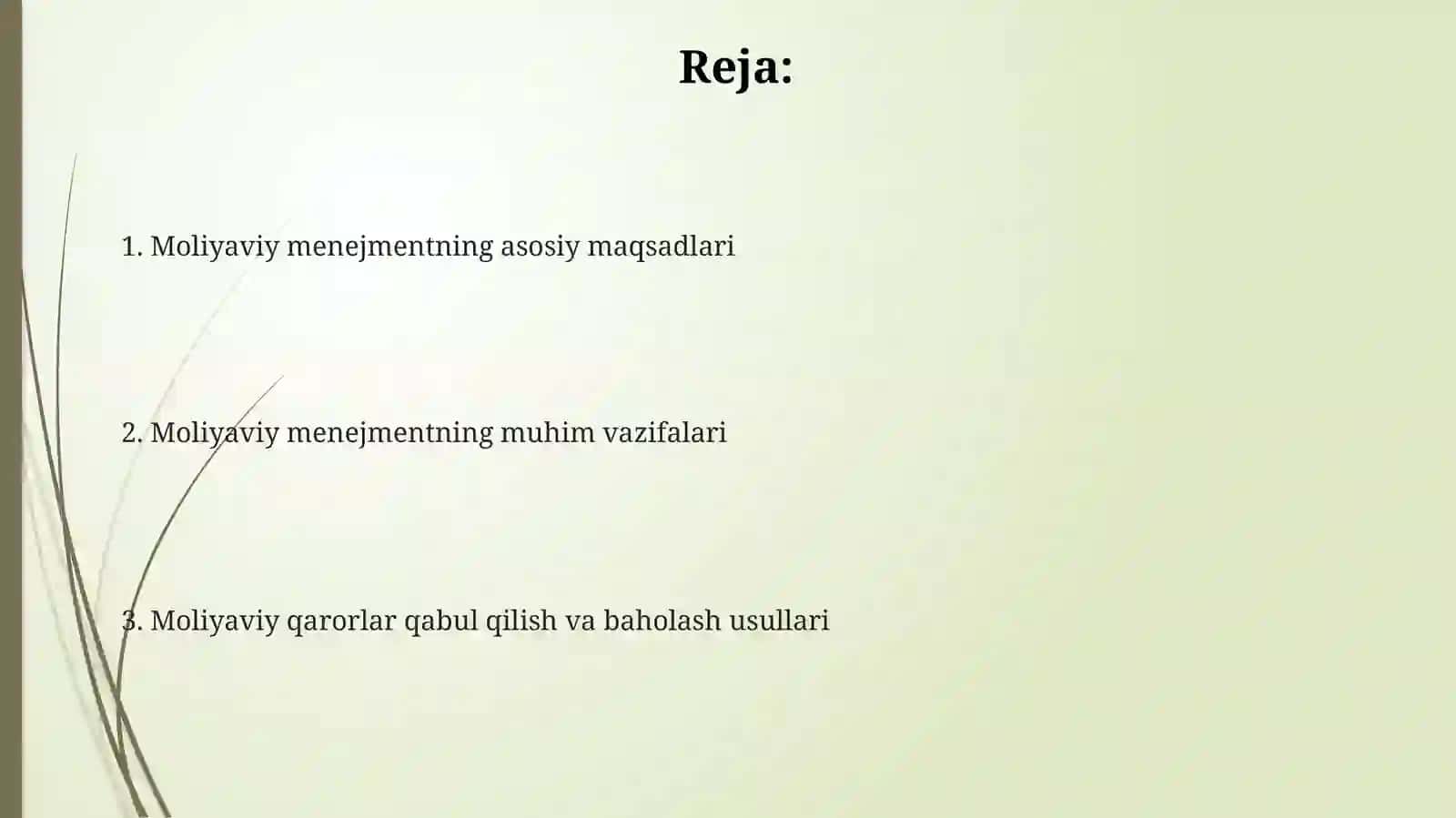 Moliyaviy menejmentning asosiy maqsadlari 2