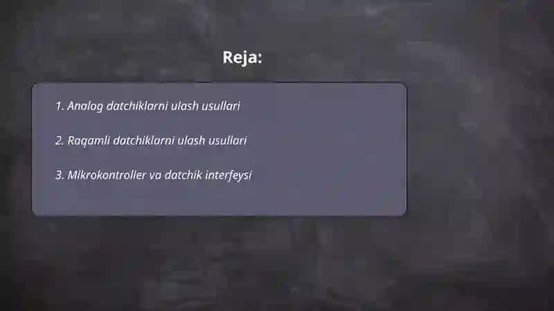 Analog va Raqamli Datchiklarni Ulash 2