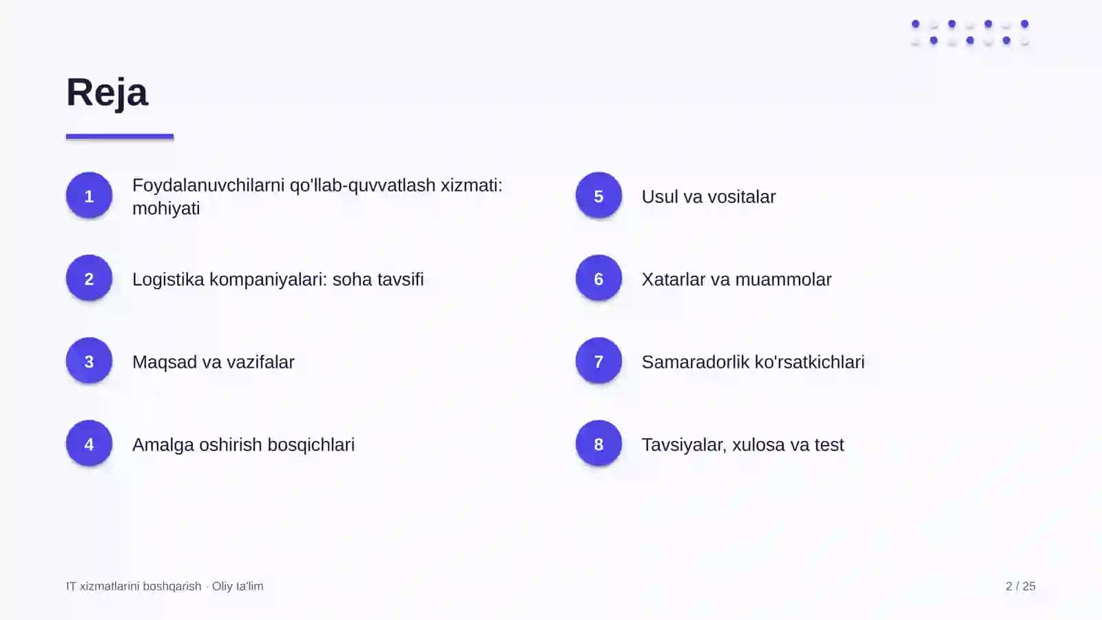 Logistika kompaniyalarida foydalanuvchilarni qo'llab-quvvatlash xizmatini tashkil etish 2