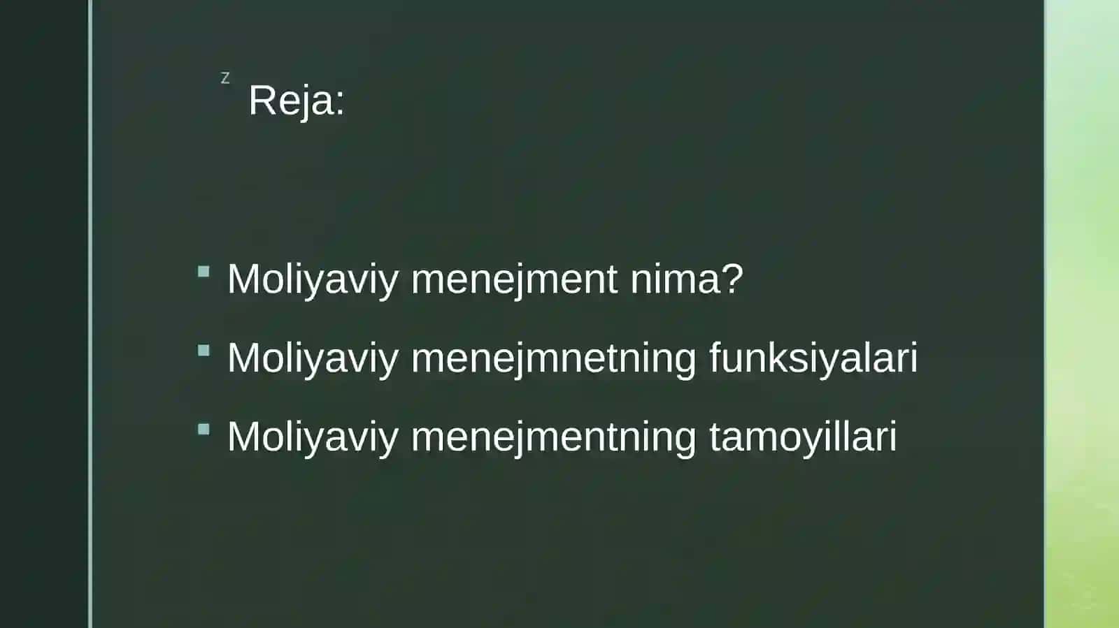 Moliyaviy menejmentning funksiya va tamoyillari 2