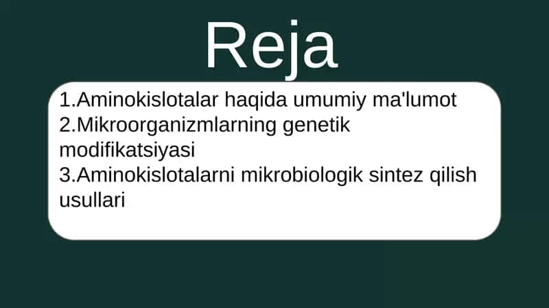 Aminokislotalarni ishlab chiqarishda ishlatiladigan mikroorganizmlar 2