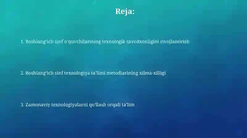 Boshlangʼich sinf texnalogiya fanining shakl va usullari 2