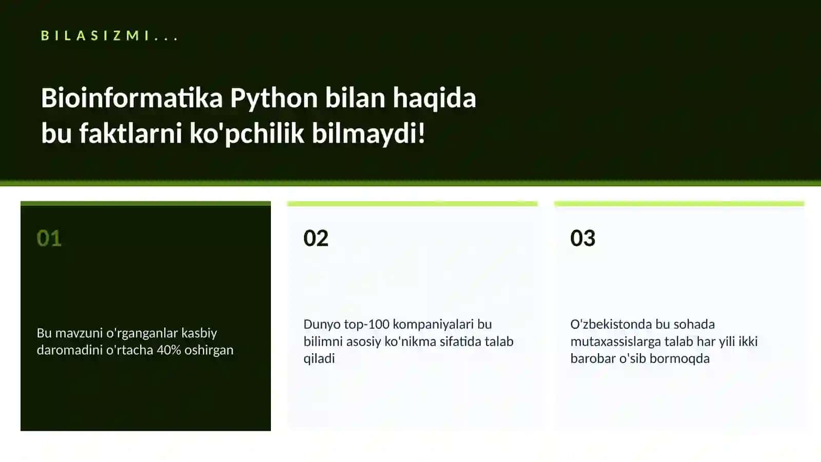 BIOTEXNOLOGIYA VA GENOMIKA 2