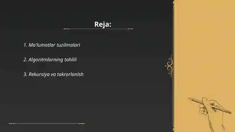 Ma'lumotlar tuzilmalari (Data Structures) 2