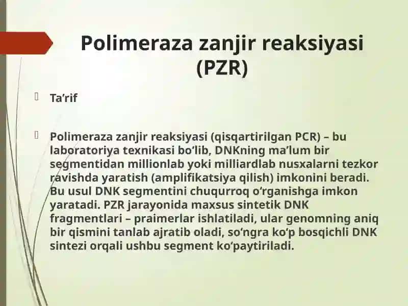 Polimerazazanjirreaksiyasi(PZR) 2