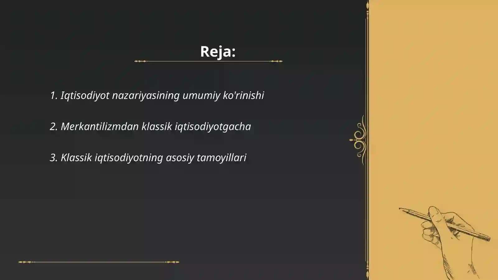 Iqtisodiyot nazariyasi rivojlanishining asosiy bosqichlari 2