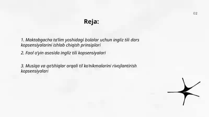Maktabgacha ta‘lim yoshidagi bolalarni ingliz tili o‘qitish kopsensiyalar 2