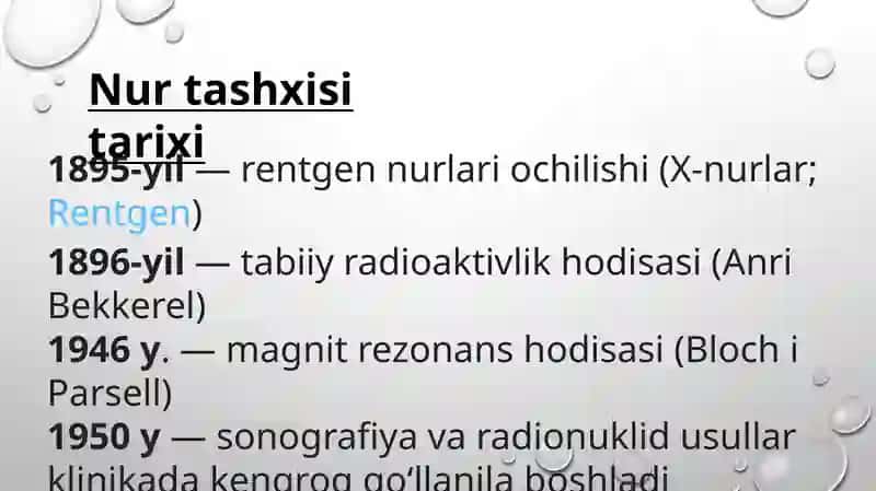 Nur tashxisi tarixi 2